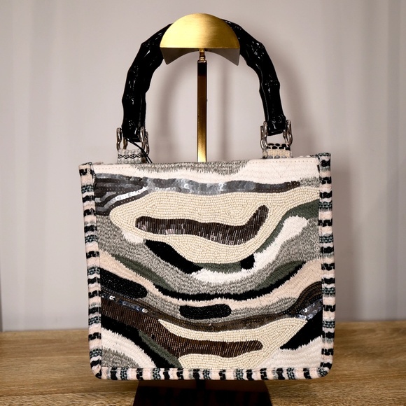 Light Monochrome Bamboo Tote - Picture 1 of 3